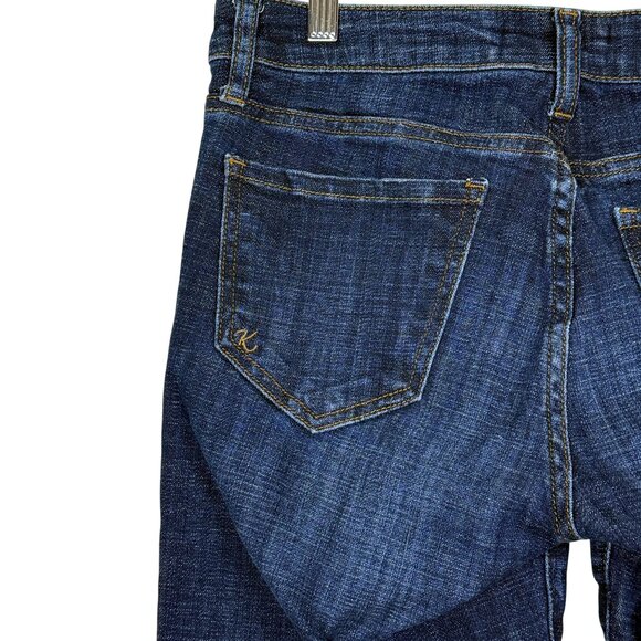 Kut From The Kloth Amy Crop Straight Leg Sz 6 Dark Wash Cuffed (Actual 31x24) - Picture 7 of 12